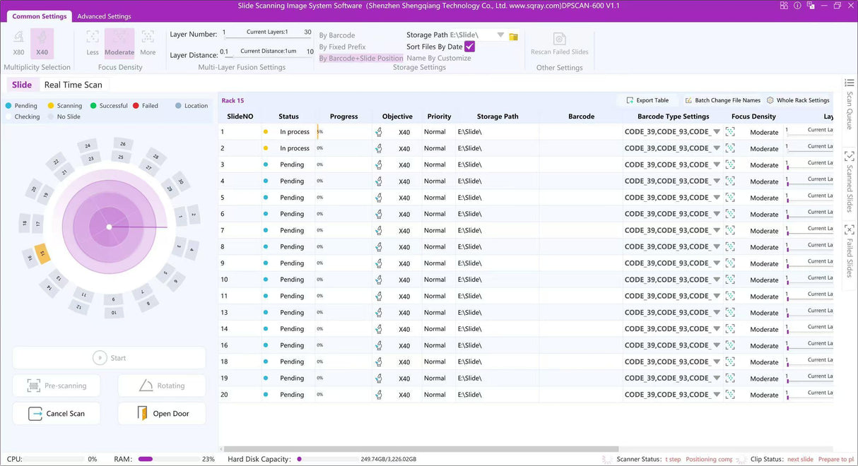 SQD 600P Digital Pathology Slide Scanner